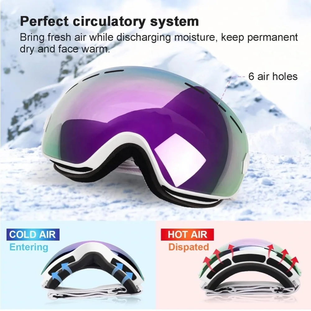 Anti-fog Snowboard Ski Goggles Women